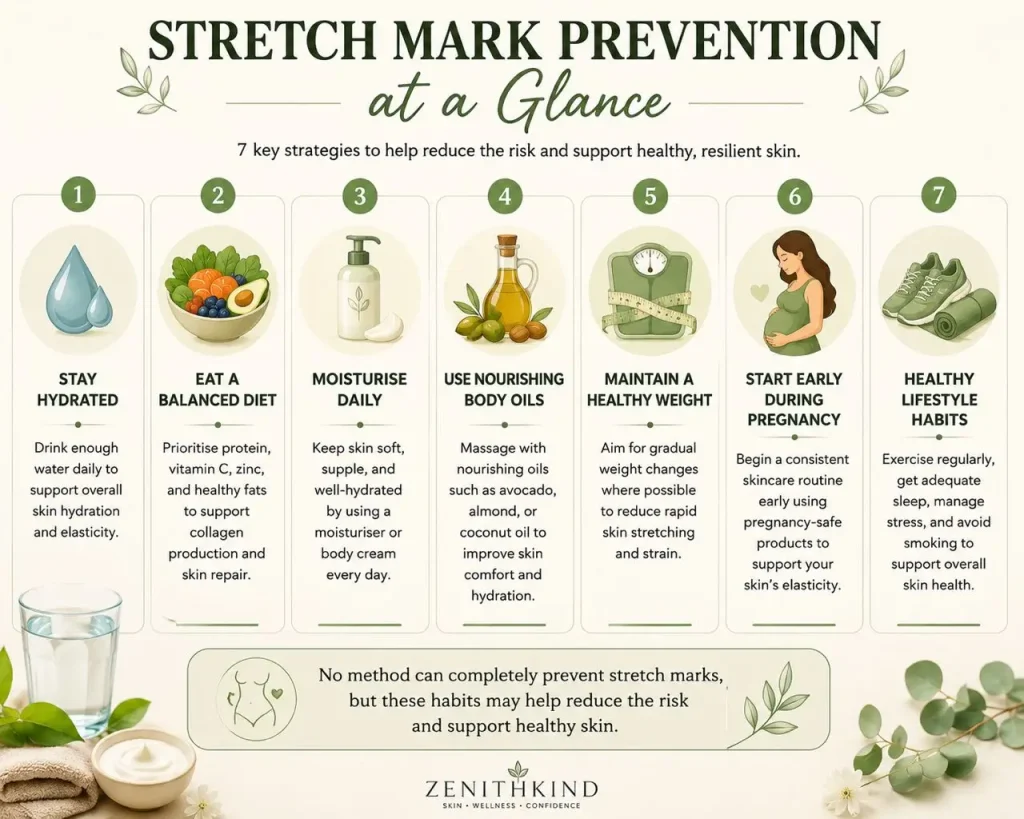 Prevention at a glance — 7 strategies with icons